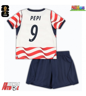 Estados Unidos Ricardo Pepi #9 Primera Equipación Niños Mundial 2026 Manga Corta (+ Pantalones cortos)